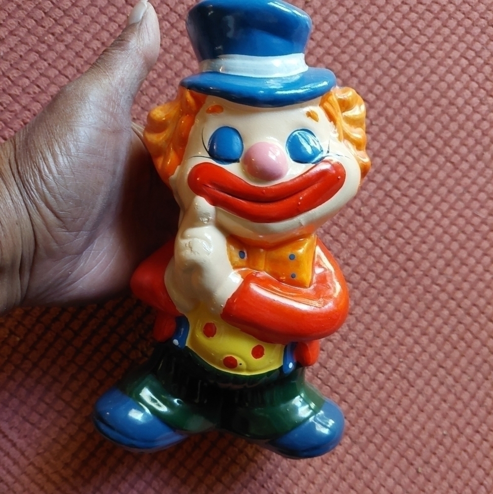 Vintage* 50s Ceramic Circus Clown Bank